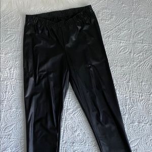 Black pleather leggings
